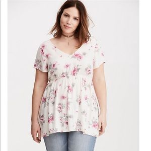 COPY -Torrid floral print blouse